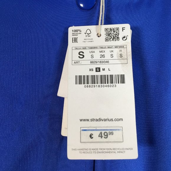 STR Snap Button Up Bomber Jacket, Men's Size S - Dark Blue/Yellow - Picture 4 of 10